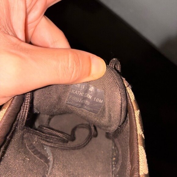 Coach Kathleen Tan and Brown Monogram Sneakers - Picture 6 of 6